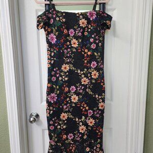 Black/Colorful Floral Dress- Sz 4